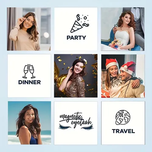 ✨buy one and get one free✨Magnetic Eyelash Set - Reusable clip-fixed magnetic eyelashes that do not require glue and are easy to use, presenting a natural effect