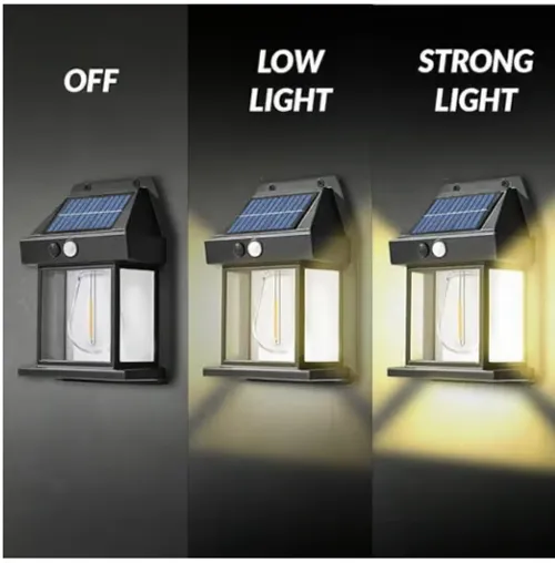 Solar Wall Lights - Vintage Edison Style with Smart Motion Sensor!