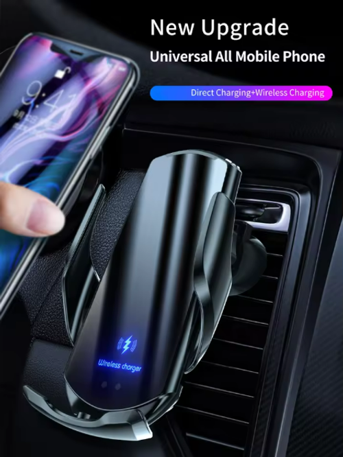 Best Selling 15W Fast Charging Auto-Clamping Car Phone Holder Q3 Smart Sensor Wireless Charger Magnetic Car Wireless Charger for