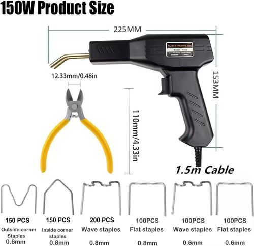 Best 50W Hot Stapler Plastic Bumper PVC Welding Gun for Car Bumper Repair Efficient Car Repair ToolWith 200 clips