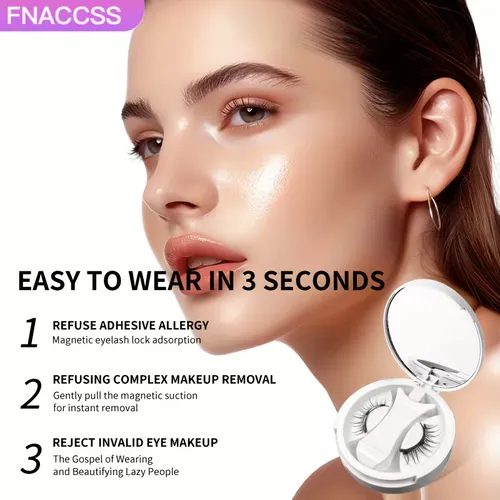 ✨buy one and get one free✨Magnetic Eyelash Set - Reusable clip-fixed magnetic eyelashes that do not require glue and are easy to use, presenting a natural effect