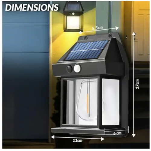 Solar Wall Lights - Vintage Edison Style with Smart Motion Sensor!