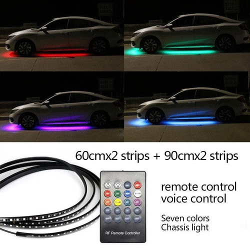 Car Chassis Flexible RGB Waterproof LED Strip Lights (4PCS)