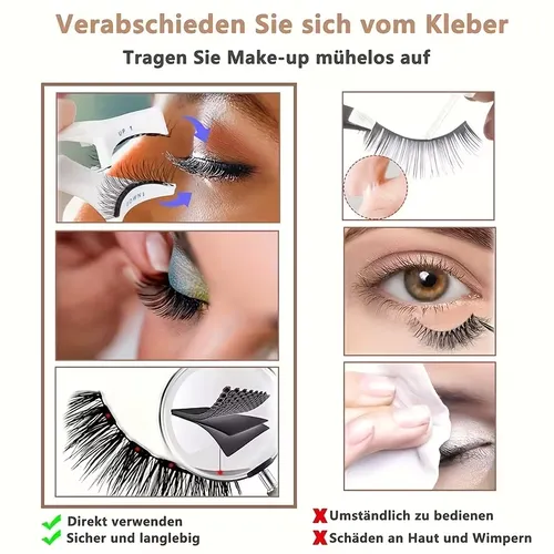 ✨buy one and get one free✨Magnetic Eyelash Set - Reusable clip-fixed magnetic eyelashes that do not require glue and are easy to use, presenting a natural effect