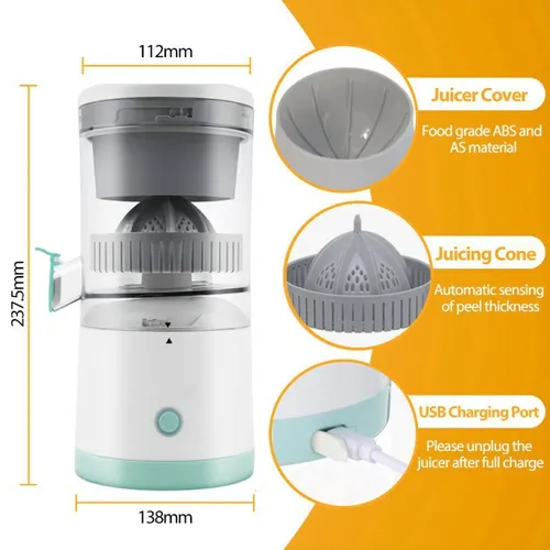 Mini Citrus Juicer Portable Usb Rechargeable Orange Juicer Machine One Button Button Juice Machine Fresh Fruit Juices