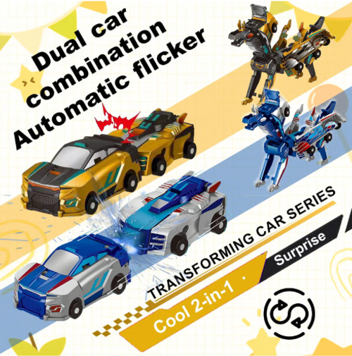 🎁Children's Day Special ✨ Collision Transforming Dinosaur Car Toy