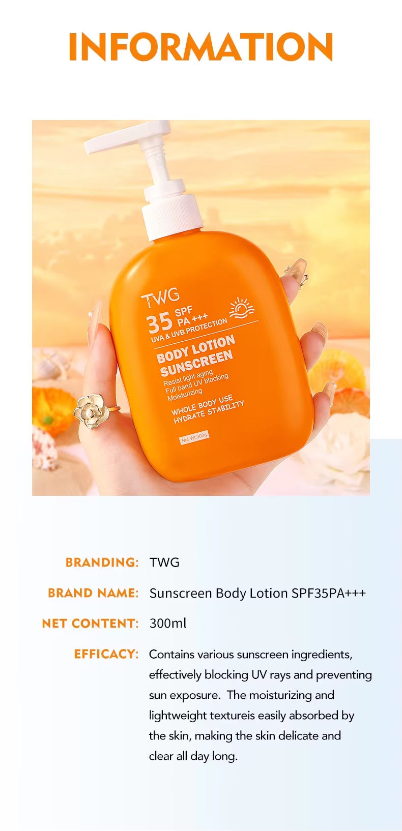 TWG Sunscreen Body Lotion SPF35 PA+++