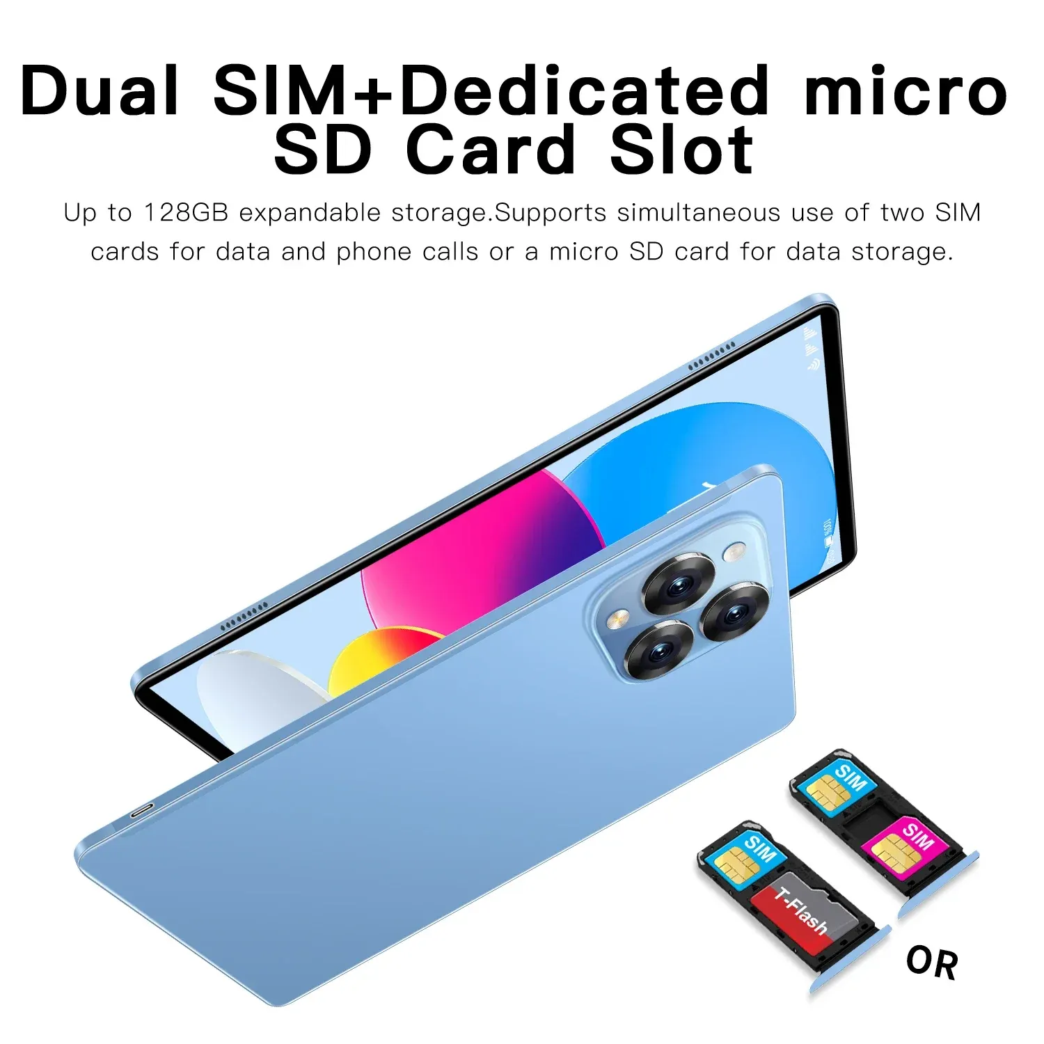 New 10.1-inch Original Android Tablet 12GB RAM 1TB ROM Google Play Dual camera Calling Tablet Bluetooth WIFI Android 11 5000mAh