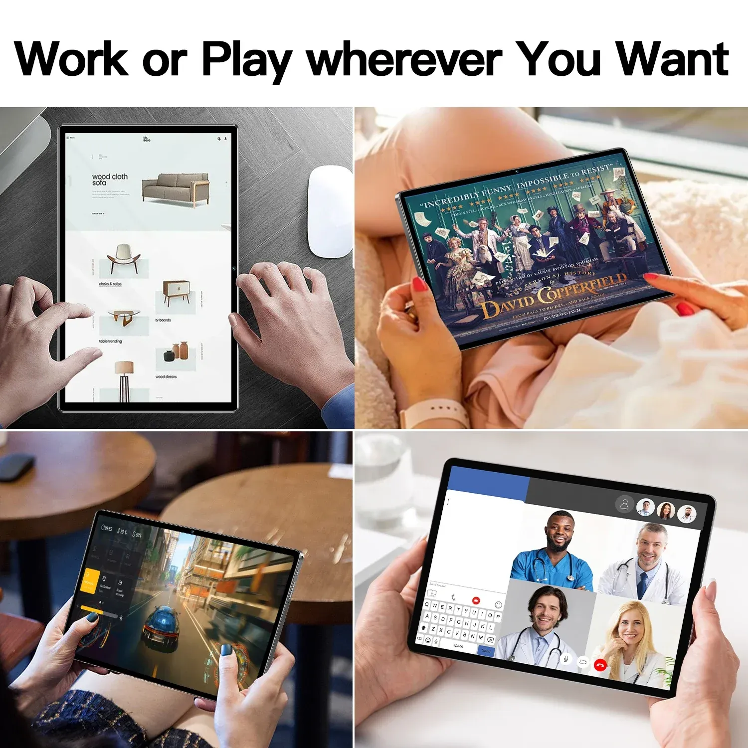 New 10.1-inch Original Android Tablet 12GB RAM 1TB ROM Google Play Dual camera Calling Tablet Bluetooth WIFI Android 11 5000mAh