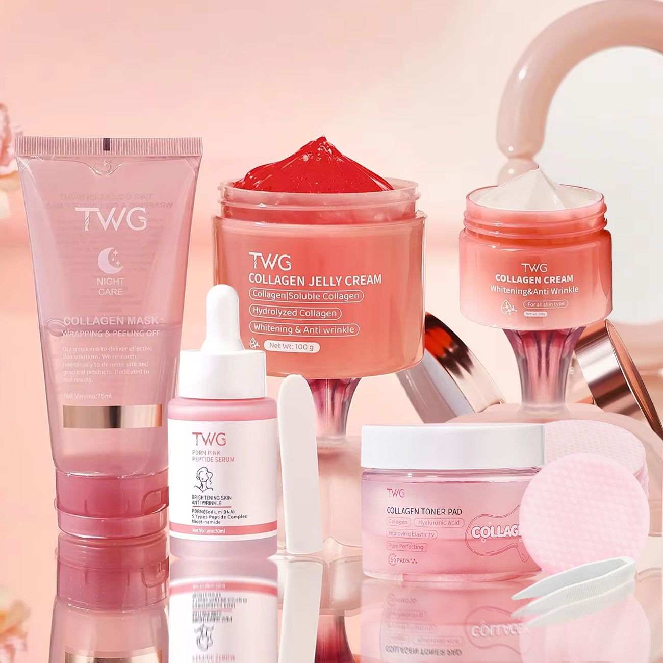 TWG Collagen Cream   Mask   Toner   Serum