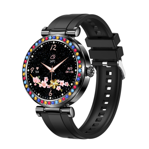 2024 Luxury Ladies Smart Watch CF30 Metal Case Heart Rate Monitor Answer Call Function Colorful diamonds for Women Girls