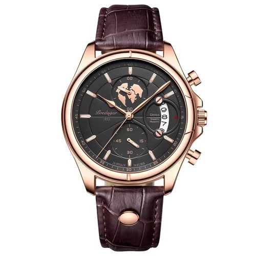 POEDAGAR 9898 Original Quartz Movement Three Pointers Fashion Wristwatch Luxury Luminous Hands Water Resistant For Men's Watches