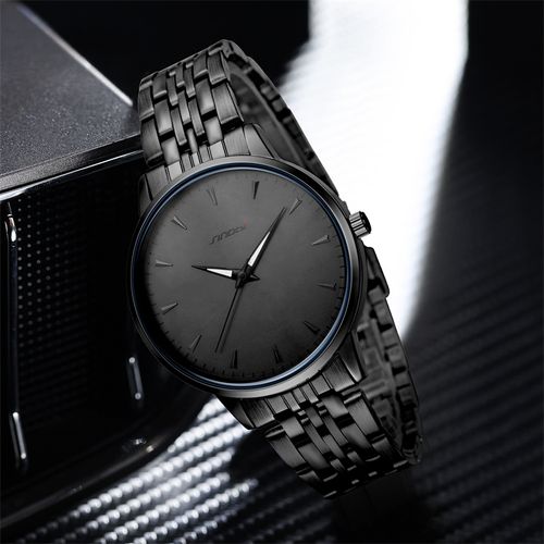 SINOBI Classic Men's Quartz Watches Life Waterproof PVD Black Plating Hot Selling Products Russian Watch Ready To Ship