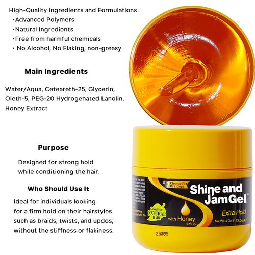 Private Label Wholesale Neat Braid Conditioning Shining Custom Edge Control Hair Gel Hair Wax Shine and Jam For Woman