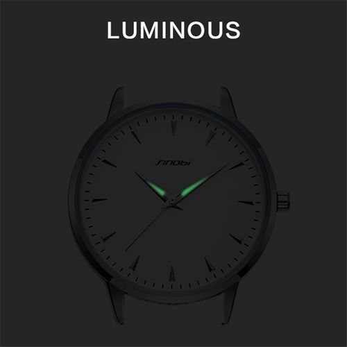 SINOBI Classic Men's Quartz Watches Life Waterproof PVD Black Plating Hot Selling Products Russian Watch Ready To Ship