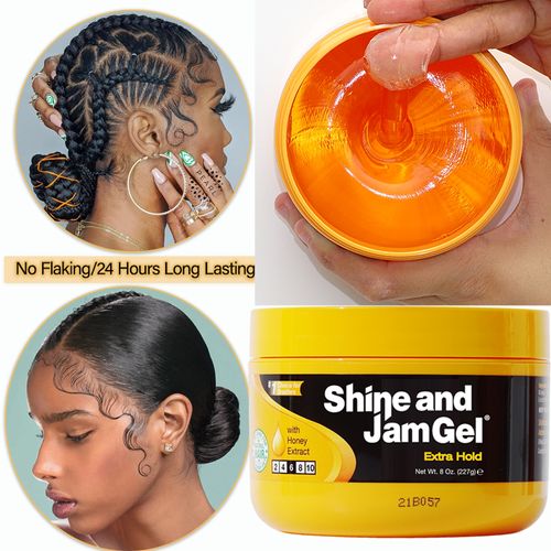 Private Label Wholesale Neat Braid Conditioning Shining Custom Edge Control Hair Gel Hair Wax Shine and Jam For Woman