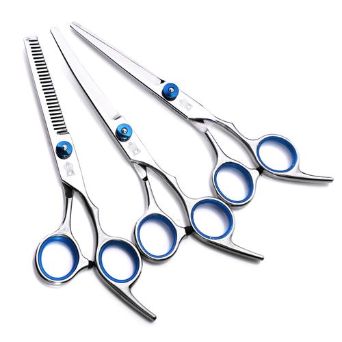 Hair Clipper Cleaning Tool Professional Stainless Steel Pet Grooming Scissors Set With Animal Hair Removal Comb