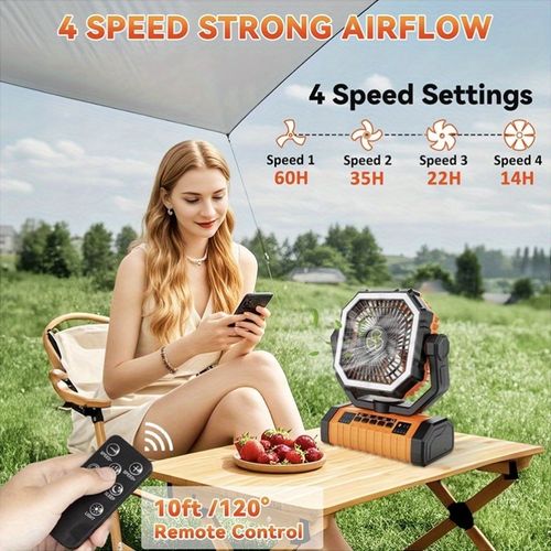 20000mAh Fan Light Power Bank