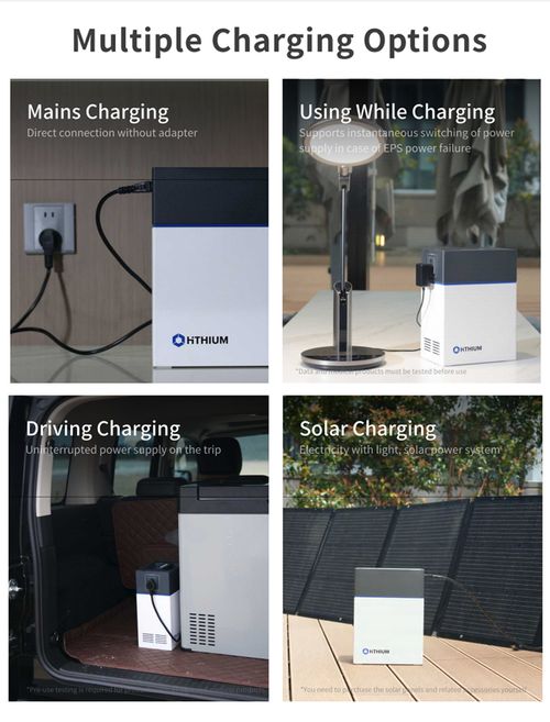 HITHIUM 1kWh Power Station - Solar charge + Power for TV Fan Wifi
