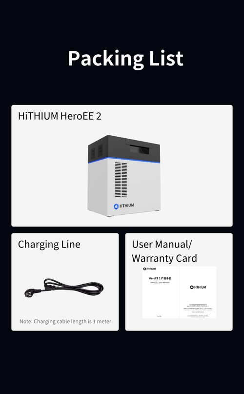 HITHIUM HeroEE 2kWh Portable Power Supply Power Station For Home Backup & Outdoor