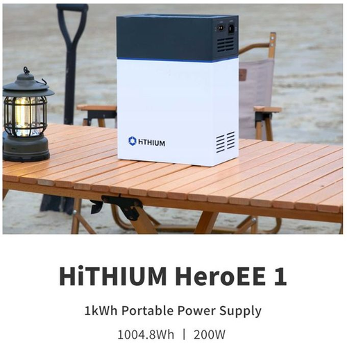 HITHIUM 1kWh Power Station - Solar charge + Power for TV Fan Wifi