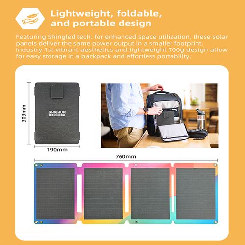 Portable 33W Foldable Dual Output Solar Cherge Panel