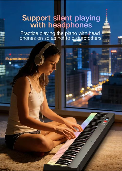 Foldable 88-Key Digital Piano