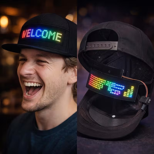 Programmable LED Baseball Cap