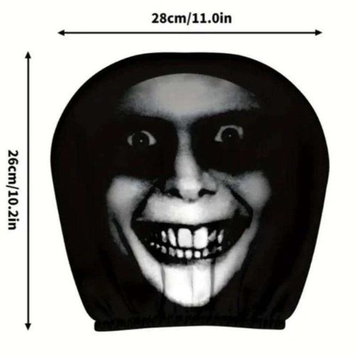 Halloween Prank Car Headrest Covers – Funny Scary Print