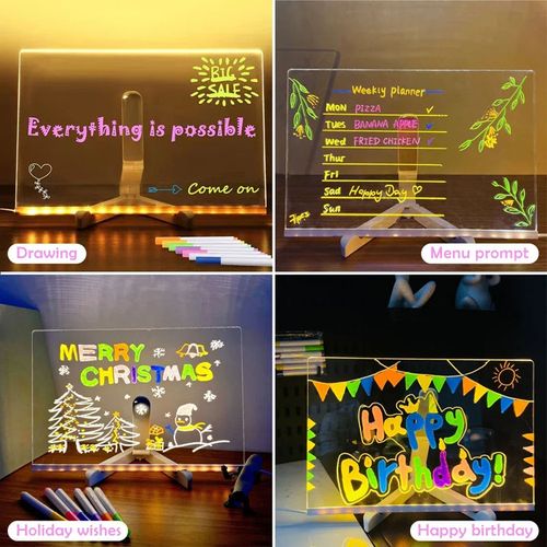 LED glowing writing board