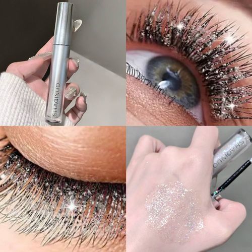 Snowmolly Diamond Glitter Mascara – Waterproof, Long-Lasting, No Clumping, 4D Curling Volumizing Lash Extension