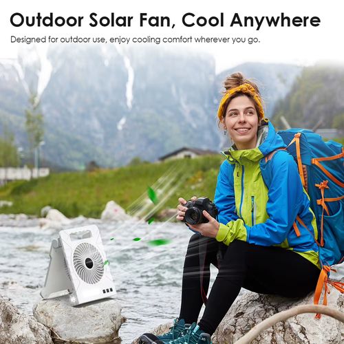 Solar camping fan