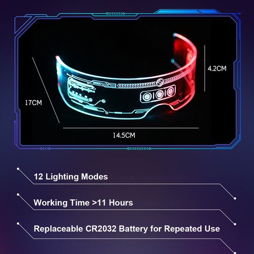 LED Cyber Neon Glasses