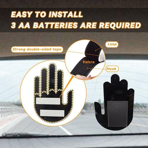 LED Middle Finger Car Light