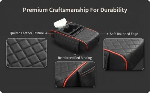 PU Leather Car Armrest Cover