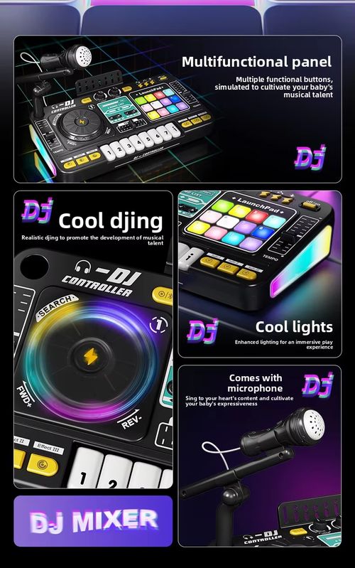 Kids DJ mixer turntable