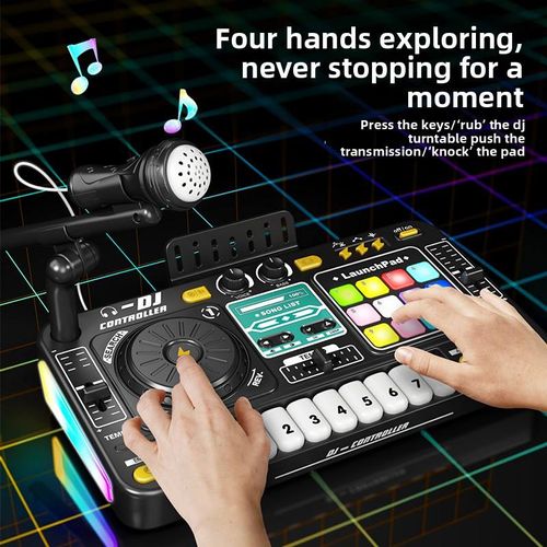 Kids DJ mixer turntable