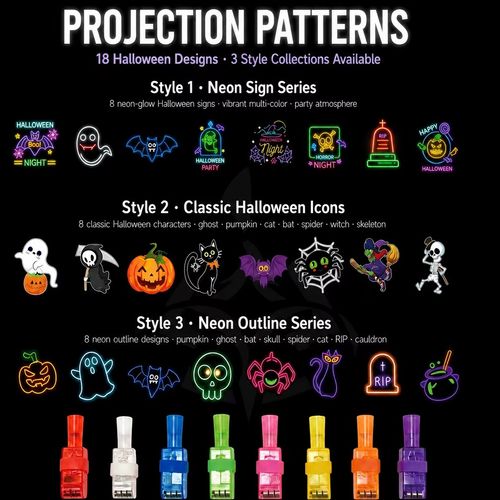 Projection finger lights