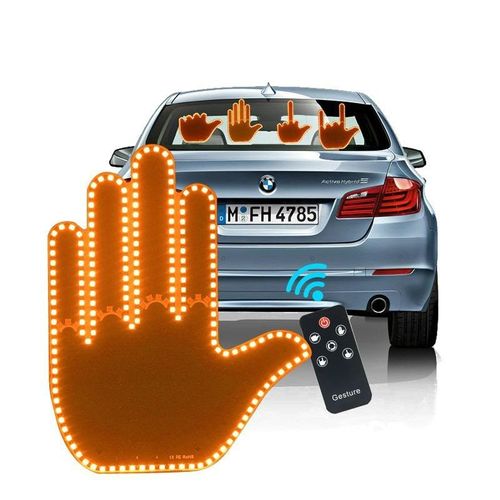 LED Middle Finger Car Light
