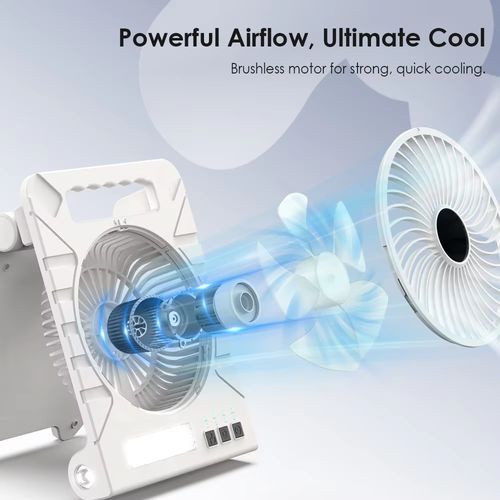 Solar camping fan