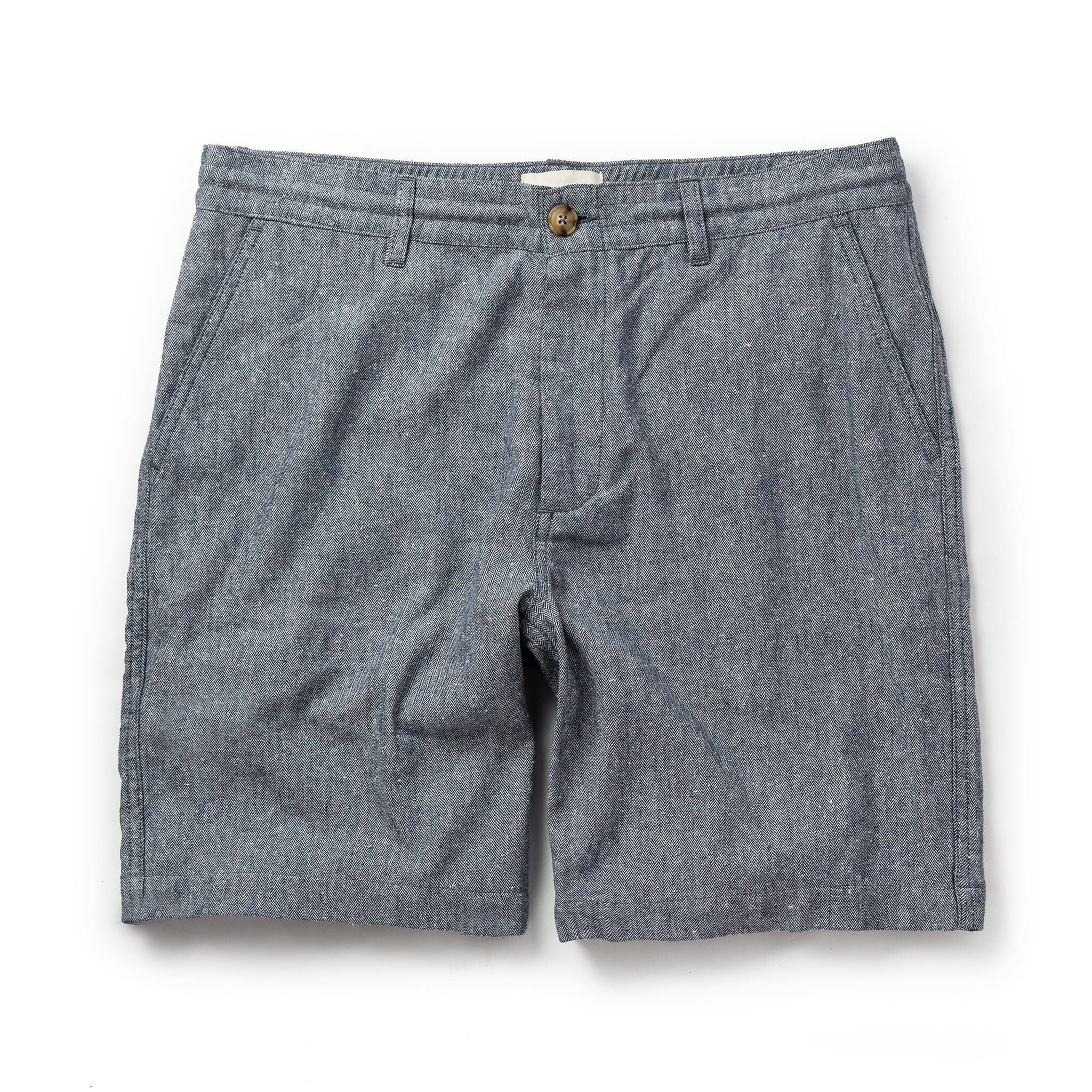 Swsne Easy Short in Navy Herringbone