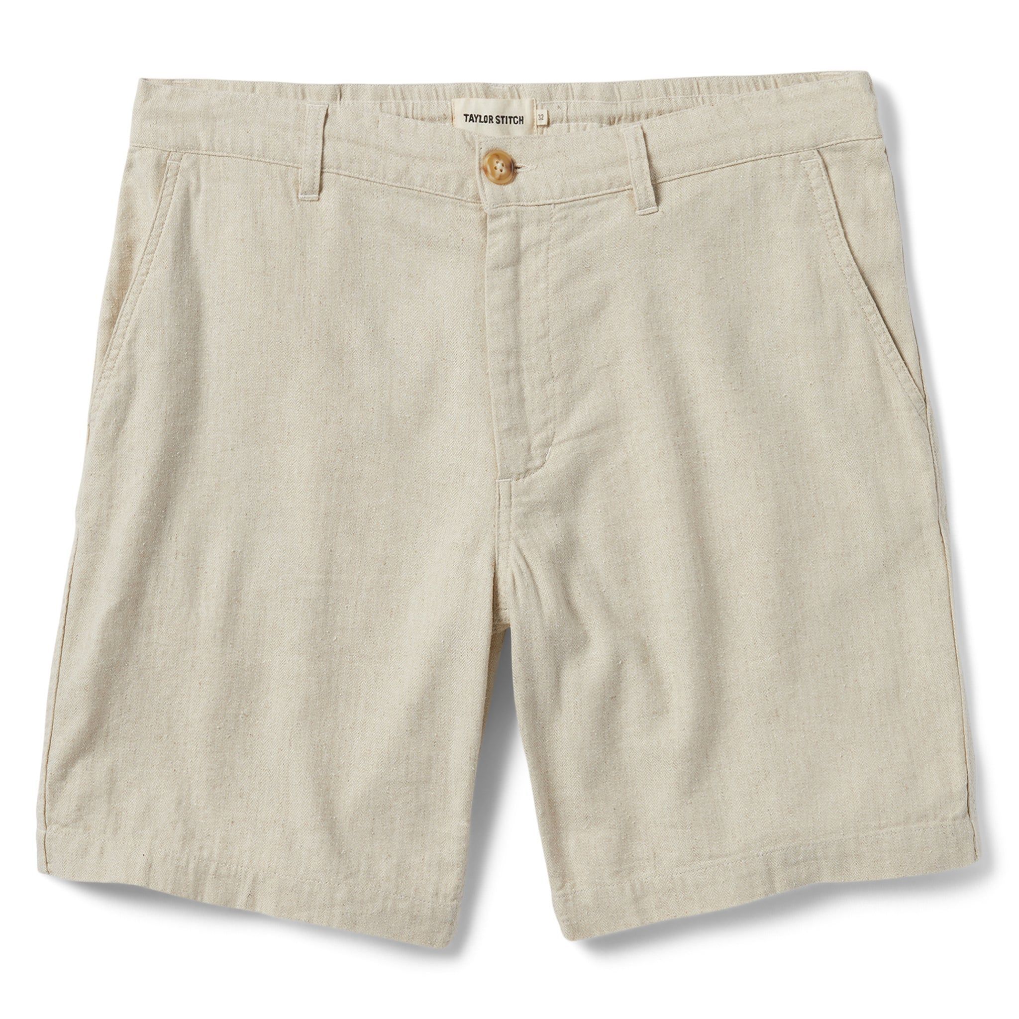 Swsne Easy Short in Natural Herringbone