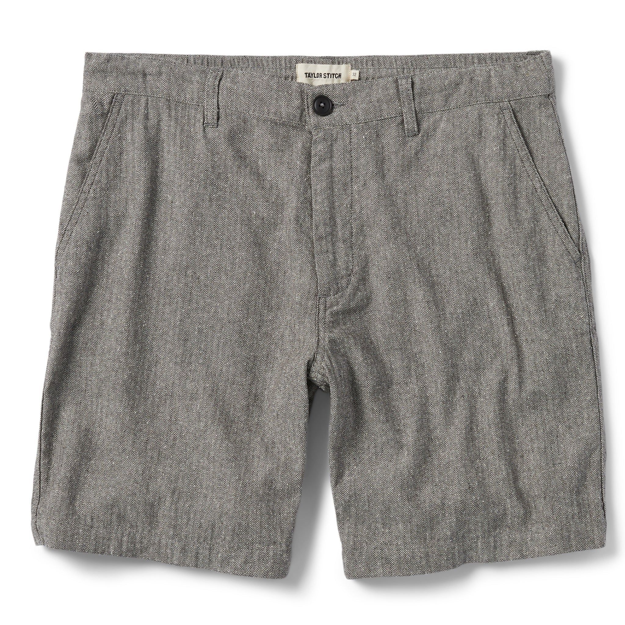 Swsne Easy Short in Charcoal Herringbone