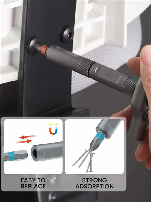 Cross-Border Multi-Functional Ratchet Screwdriver Set: 24-in-1 Multipurpose for Home Use with High-Hardness S2 Steel Bits