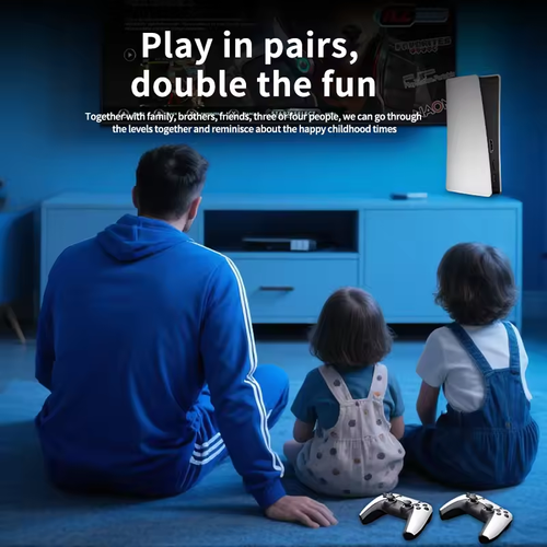 RS5 TV Game Console Dual Joystick Wireless Controller Game 20000+128GB Dual Joystick 4K Retro for PC, Android, TV Games