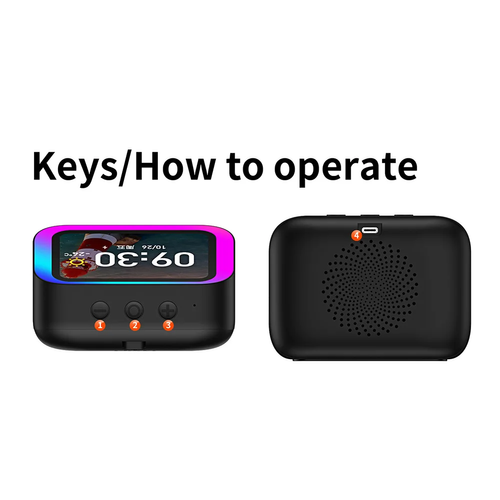 Smart speaker alarm clock portable Bluetooth speaker with RGB lighting home speaker