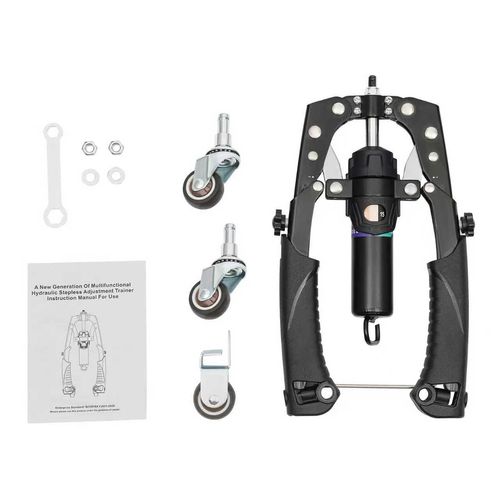 Adjustable hydraulic power twisting forearm exerciser, chest muscle expander, biceps and abdominal muscle strength training gripper.