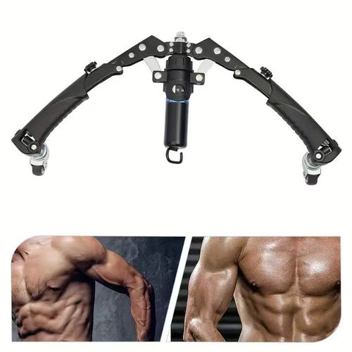Adjustable hydraulic power twisting forearm exerciser, chest muscle expander, biceps and abdominal muscle strength training gripper.