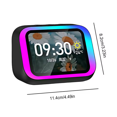 Smart speaker alarm clock portable Bluetooth speaker with RGB lighting home speaker