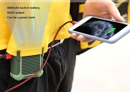 Portable Air Conditioner Usb Charging Hanging Waist Convenient Portable Fan Blade Less